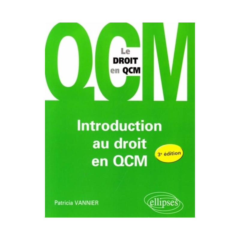 Introduction au droit en QCM. 3e édition