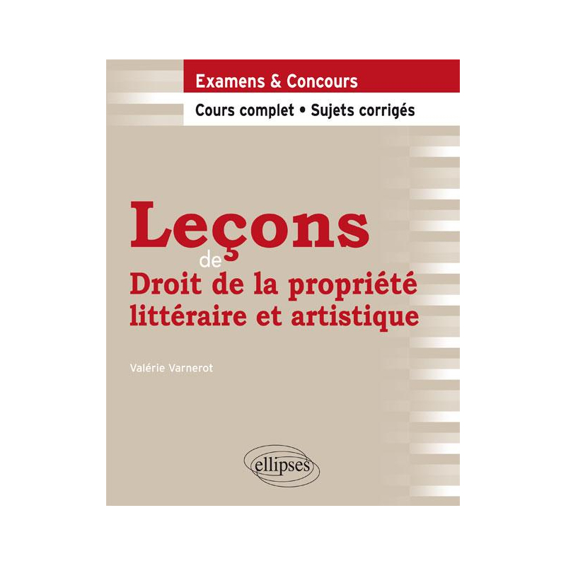 Leçons de Droit de la propriété littéraire et artistique