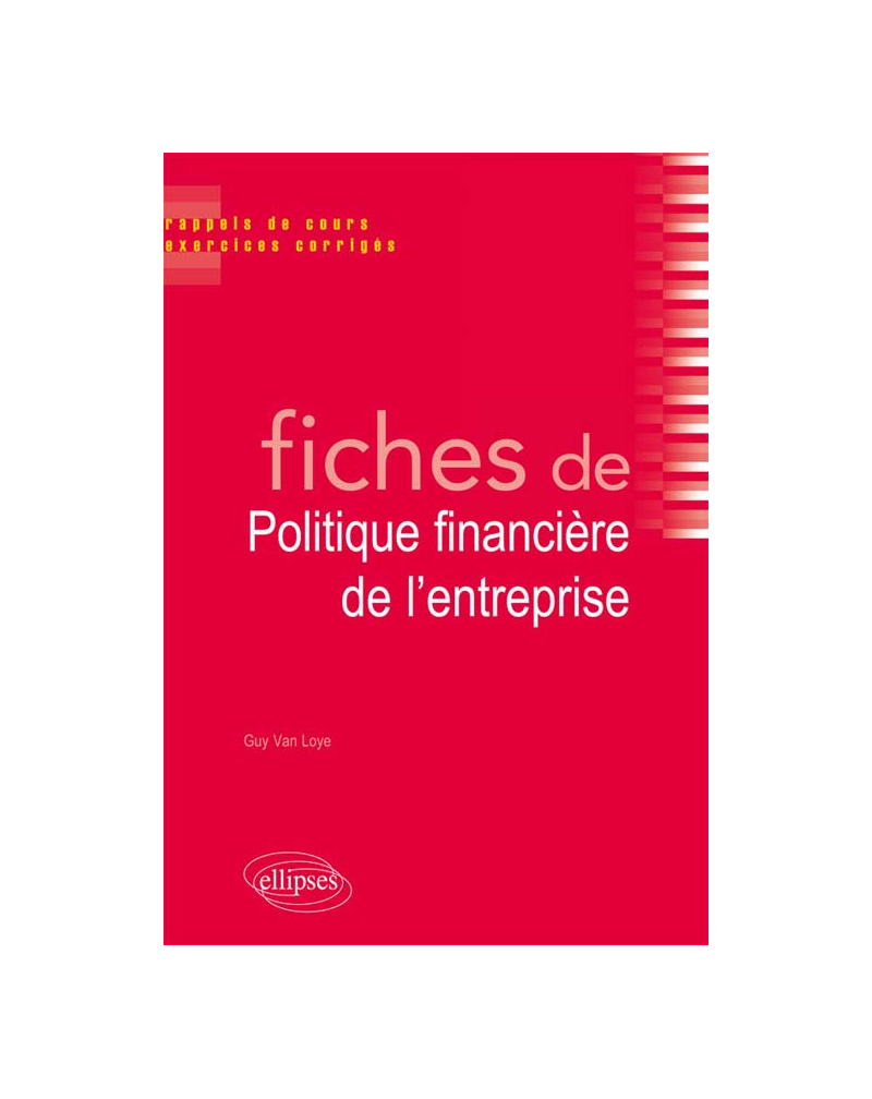 Fiches de Politique financière de l’entreprise