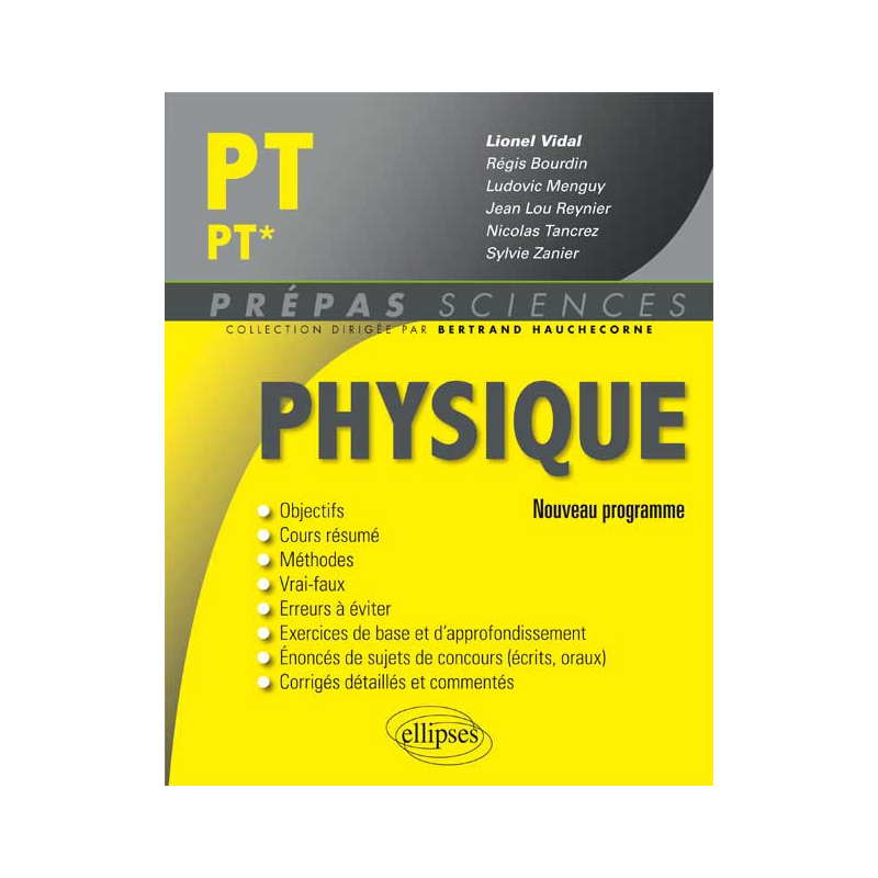 Physique PT/PT* - nouveau programme 2014