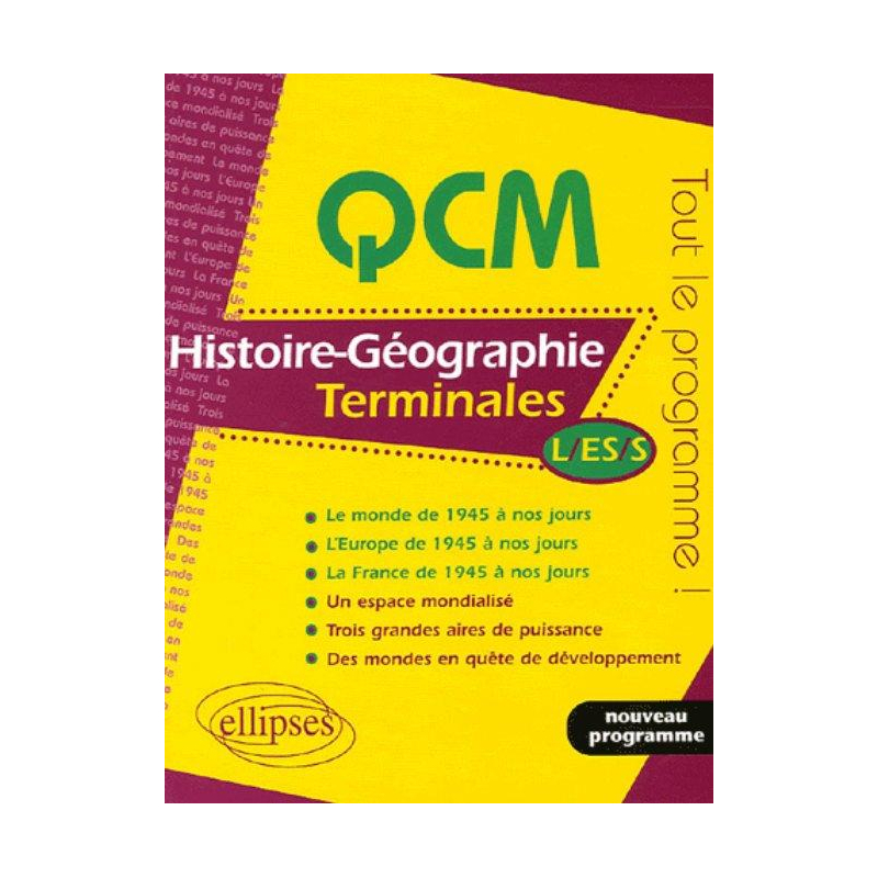 Histoire-Géographie - Terminales L, ES et S