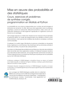 Mise en œuvre des probabilités et des statistiques - Cours, exercices et problèmes de synthèse corrigés, programmation en Matlab et Python