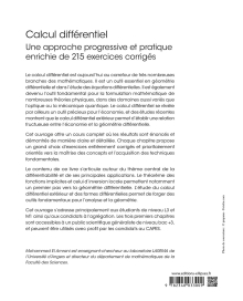 Calcul différentiel - Une approche progressive et pratique enrichie de 215 exercices corrigés