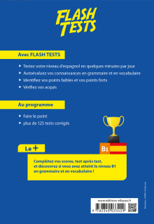 Espagnol Flash Tests niveau B1. Testez votre niveau d'espagnol !