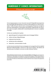 Spécialité Numérique et sciences informatiques : 30 leçons avec exercices corrigés - Première - Nouveaux programmes