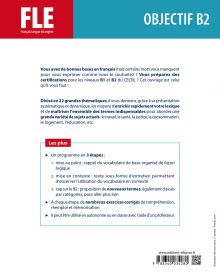 FLE. Objectif B2. Vocabulaire thématique. Cahier pour enrichir et consolider ses connaissances avec exercices corrigés.