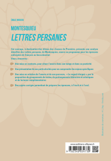 Français, Première. L’œuvre et son parcours : Montesquieu, Lettres persanes, parcours "Le regard éloigné"