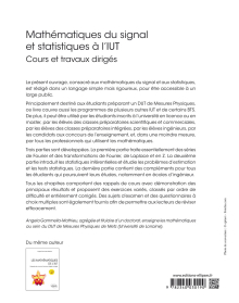 Mathématiques du signal et statistiques à l'IUT - Cours et travaux dirigés. IUT mesures physiques