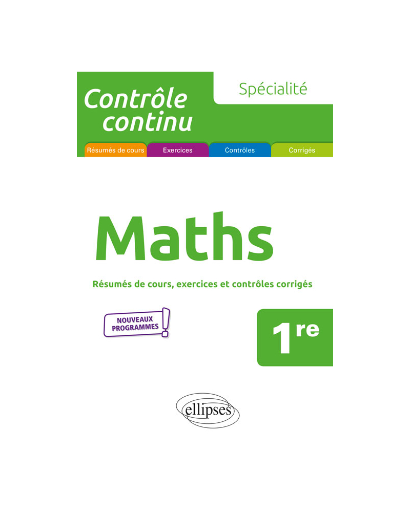 Spécialité Mathématiques - Première - Nouveaux programmes