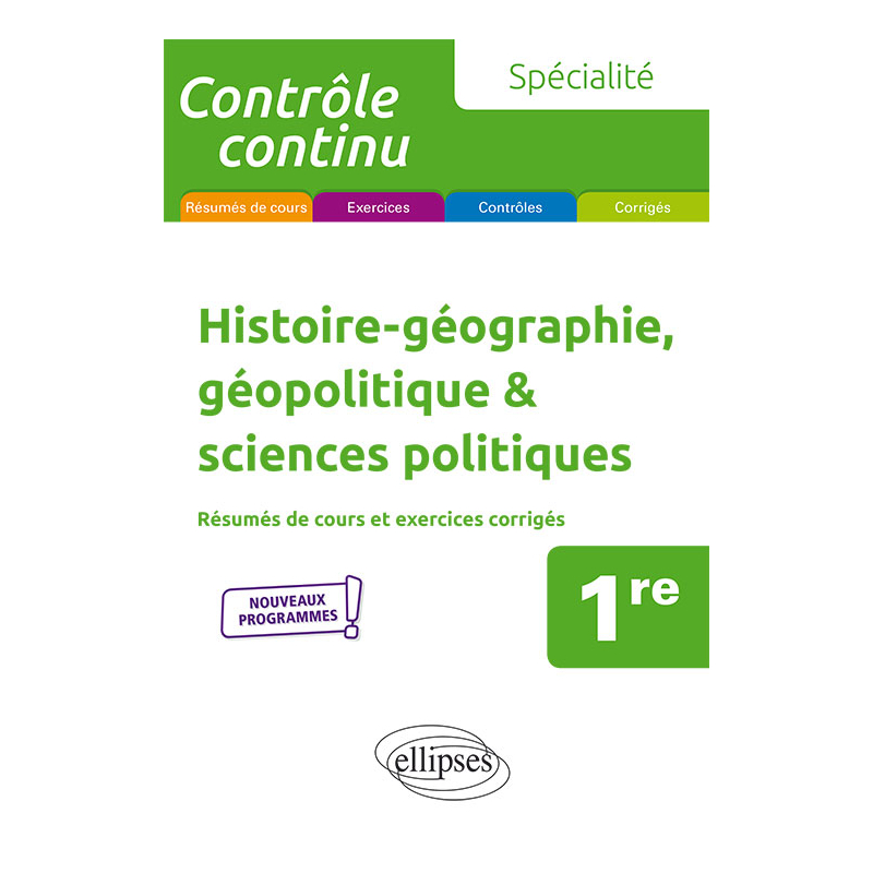 Spécialité Histoire-géographie, géopolitique & sciences politiques - Première - Nouveaux programmes