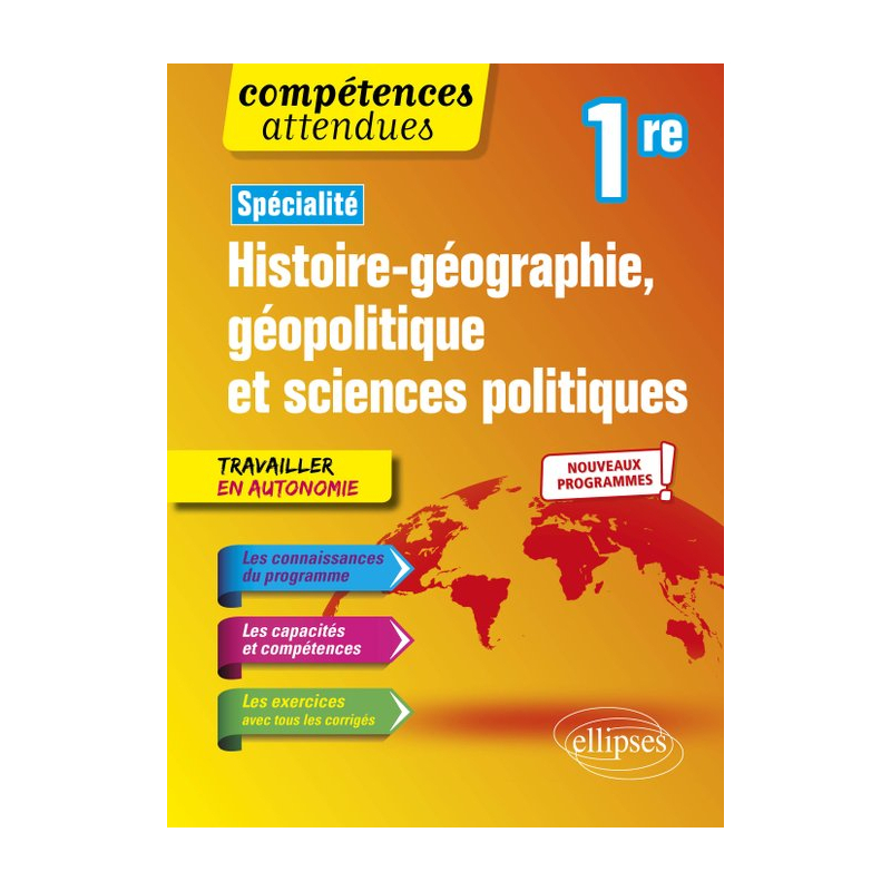 Histoire-géographie, géopolitique et sciences politiques - Première - nouveaux programmes