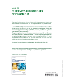 Manuel de sciences industrielles de l'ingénieur (SII) - PSI et MP - Cours détaillé, exemples guidés et travaux dirigés corrigés