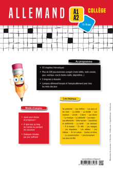 Allemand. Cahier de vocabulaire. Jeux et énigmes pour réviser et pour progresser (A1-A2) (cycle 4)