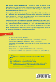 Bac anglais. 1re et Tle. 72 sujets d'entraînement corrigés aux 3 épreuves communes [E3C].  (avec fichiers audio)