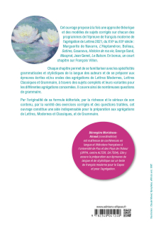 Grammaire et stylistique - Agrégation de lettres 2021