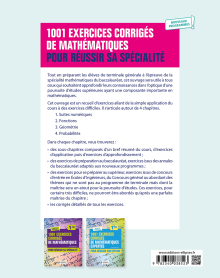 1001 exercices corrigés de Mathématiques - Pour réussir sa spécialité - Terminale - Nouveaux programmes