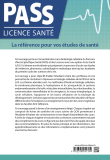 Biologie cellulaire en PASS et LAS - Fiches et QCM