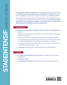 Anglais. Stage intensif spécial prépas commerciales et scientifiques B2-C1 (Révisions grammaticales, Entraînement à la traduction et à l'oral)