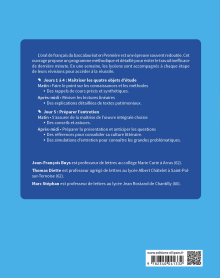 Une semaine pour réussir son oral de français au BAC. Première. Nouveaux programmes.