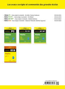 Oraux corrigés et commentés de mathématiques BCPST - Agro-Véto, G2E