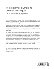 44 problèmes olympiens de mathématiques - De la MPSI à l'agrégation