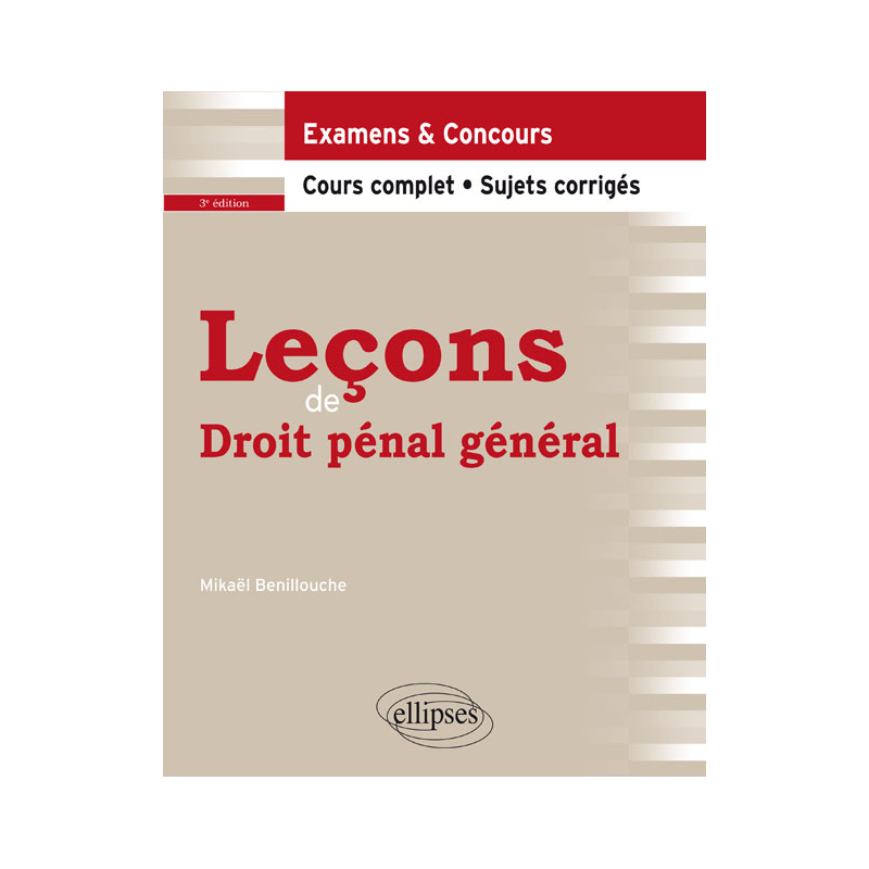Leçons de Droit pénal général - 3e édition