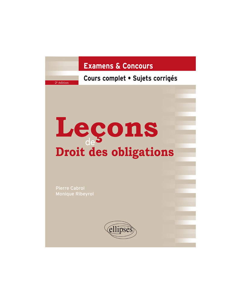 Leçons de Droit des obligations - 2e édition