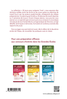 Physique-chimie 24 jours pour préparer l’oral du concours CCINP (ex CCP) - Filière PSI - 2e édition actualisée