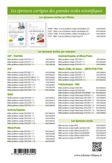 Problèmes de mathématiques posés aux concours Centrale/Supélec - Mines/Ponts - toutes filières - 2014-2015 - tome 4