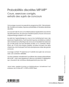 Probabilités discrètes MP-MP* - Cours, exercices corrigés, extraits de sujets de concours