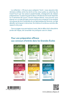 Physique-chimie 24 jours pour préparer l’oral du concours Banque PT - Filière PT - 2e édition actualisée