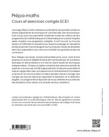 Prépa-maths - Cours et exercices corrigés ECE1