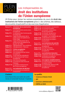 Les indispensables du droit des institutions européennes
