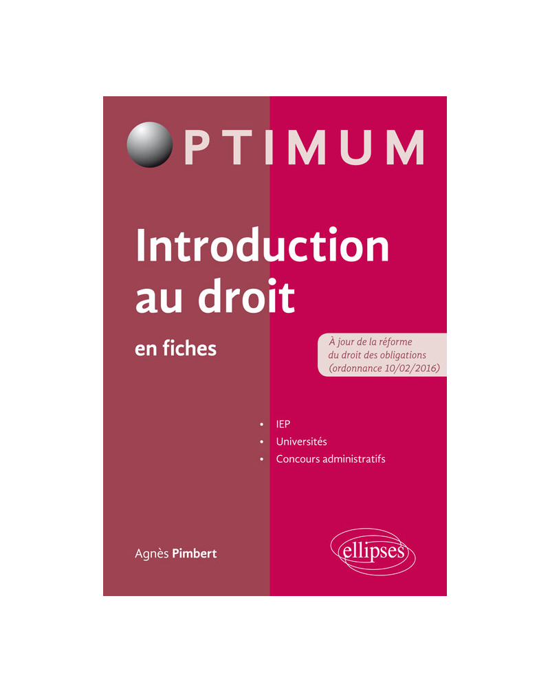 Introduction au droit en fiches