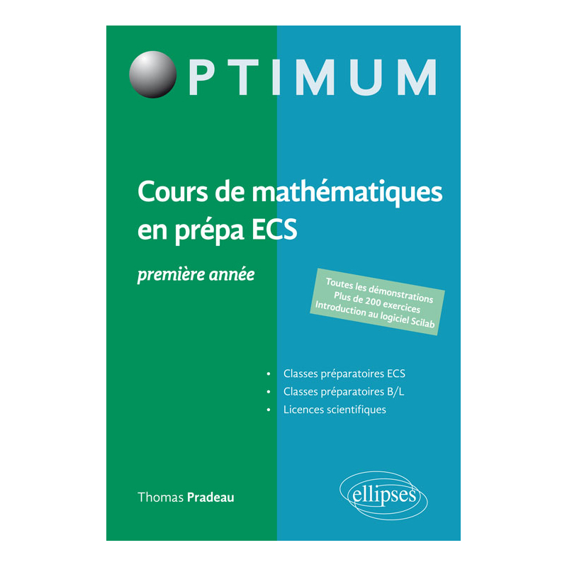 Cours de maths en prépa ECS 1re année