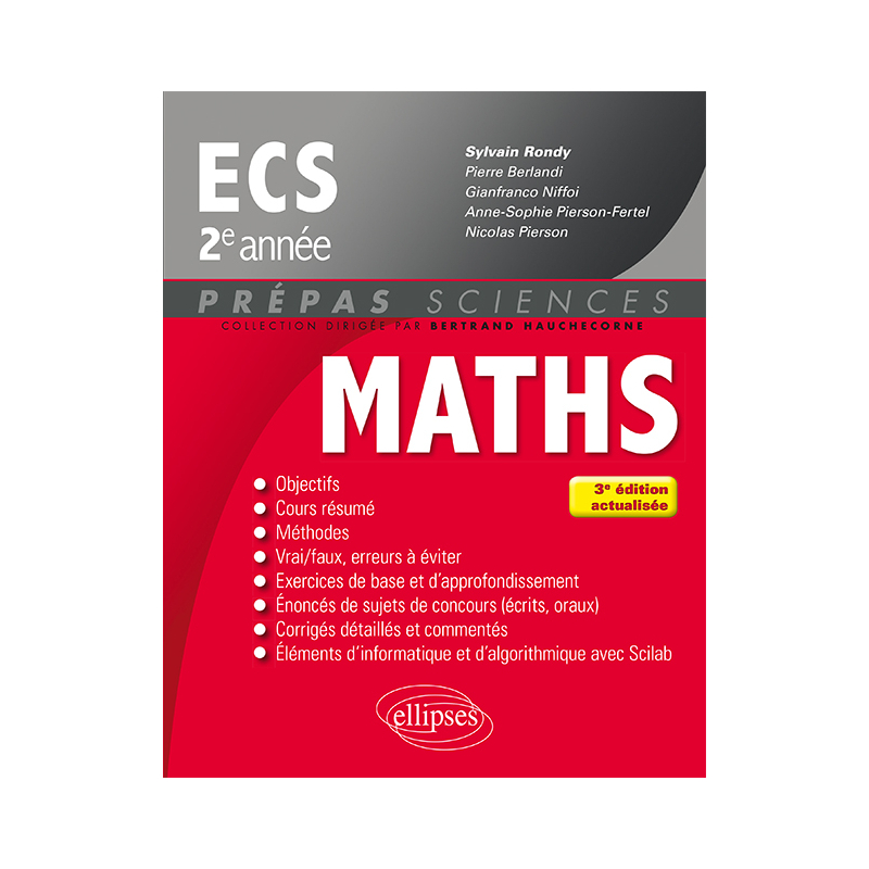 Mathématiques ECS 2e année - 3e édition actualisée