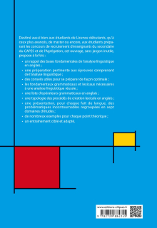 Anglais. La linguistique aux concours : méthodologie et problématiques. Licence, Master, CAPES, Agrégation