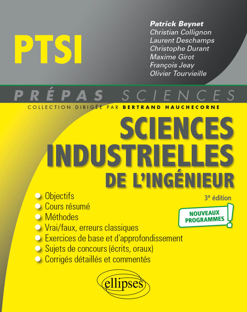 Sciences industrielles de l'ingénieur PTSI - Programme 2021 - 3e édition