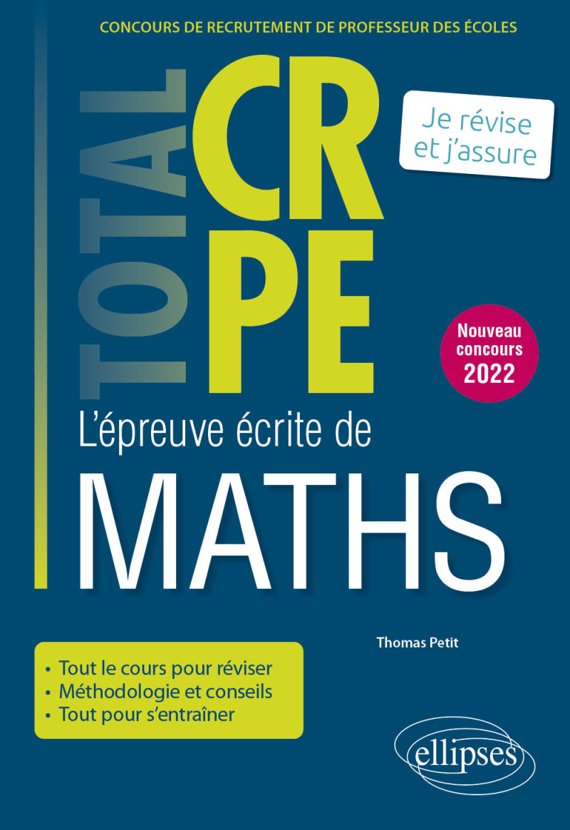 Réussir l’épreuve écrite de mathématiques - CRPE - Nouveau concours 2022