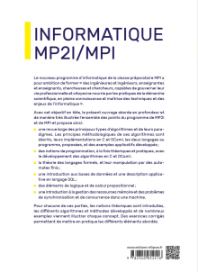 Informatique MP2I et MPI - CPGE 1re et 2e années - Nouveaux programmes