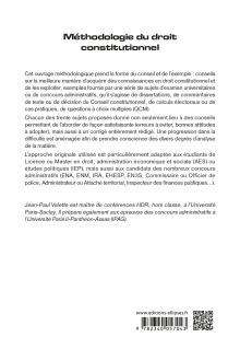 Méthodologie du droit constitutionnel - 3e édition