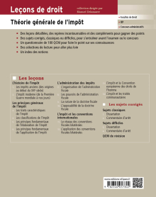 Leçons de Théorie générale de l'impôt