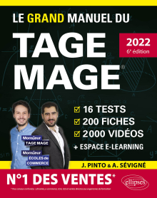 Le Grand Manuel du TAGE MAGE – N°1 DES VENTES – Édition 2022 - 16 tests blancs + 200 fiches de cours + 2000 vidéos - 6e édition - édition 2022