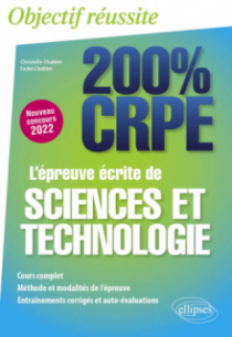 L'épreuve écrite de sciences et technologie - CRPE Nouveau concours 2022