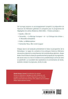 Littérature générale et comparée - Fictions animales - Agrégation de Lettres 2022-2024 - Apulée, L’Âne d’or - Miguel de Cervantes, Le Mariage trompeur, suivi du Colloque des chiens - Franz Kafka, La Métamorphose - João Guimarães Rosa, Mon oncle le jaguar