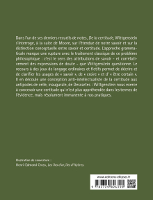Wittgenstein, De la certitude