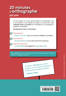 20 minutes d’orthographe par jour. Pour une remise à niveau en français en 60 séquences