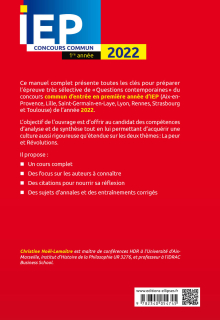 Concours commun IEP 2022. 1re année.  La peur / Révolutions