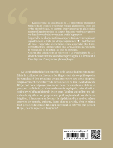 Le Vocabulaire de Hegel. Nouvelle édition