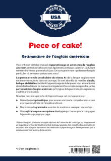 Piece of cake! - Grammaire de l'anglais américain - A1/A2